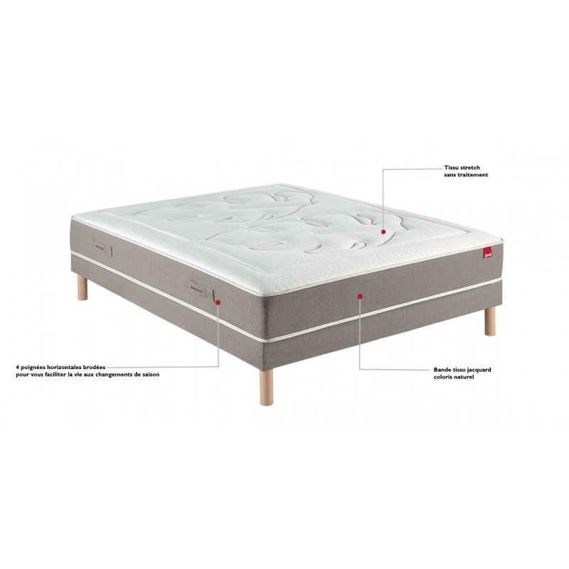 Matelas EPEDA Ressorts + Mousse à mémoire de forme EOLIS 