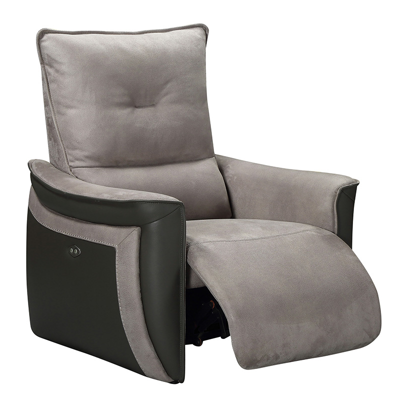 APOLLON - Fauteuil relax électrique 1 moteur tissu microfibre et PVC 